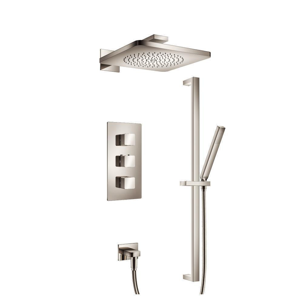 Flusso 196.7200 Two Output Shower Set With Shower Head, Hand Held And Slide Bar