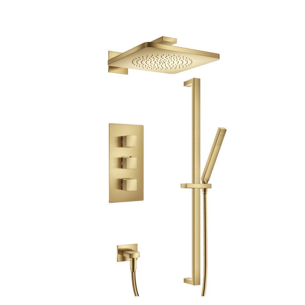Flusso 196.7200 Two Output Shower Set With Shower Head, Hand Held And Slide Bar