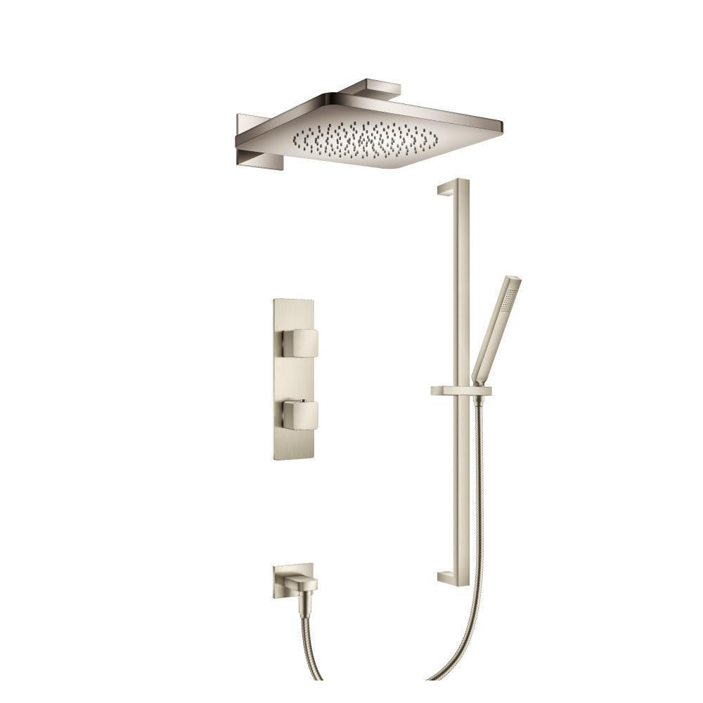 Flusso 196.7300 Two Output Shower Set With Shower Head, Hand Held And Slide Bar