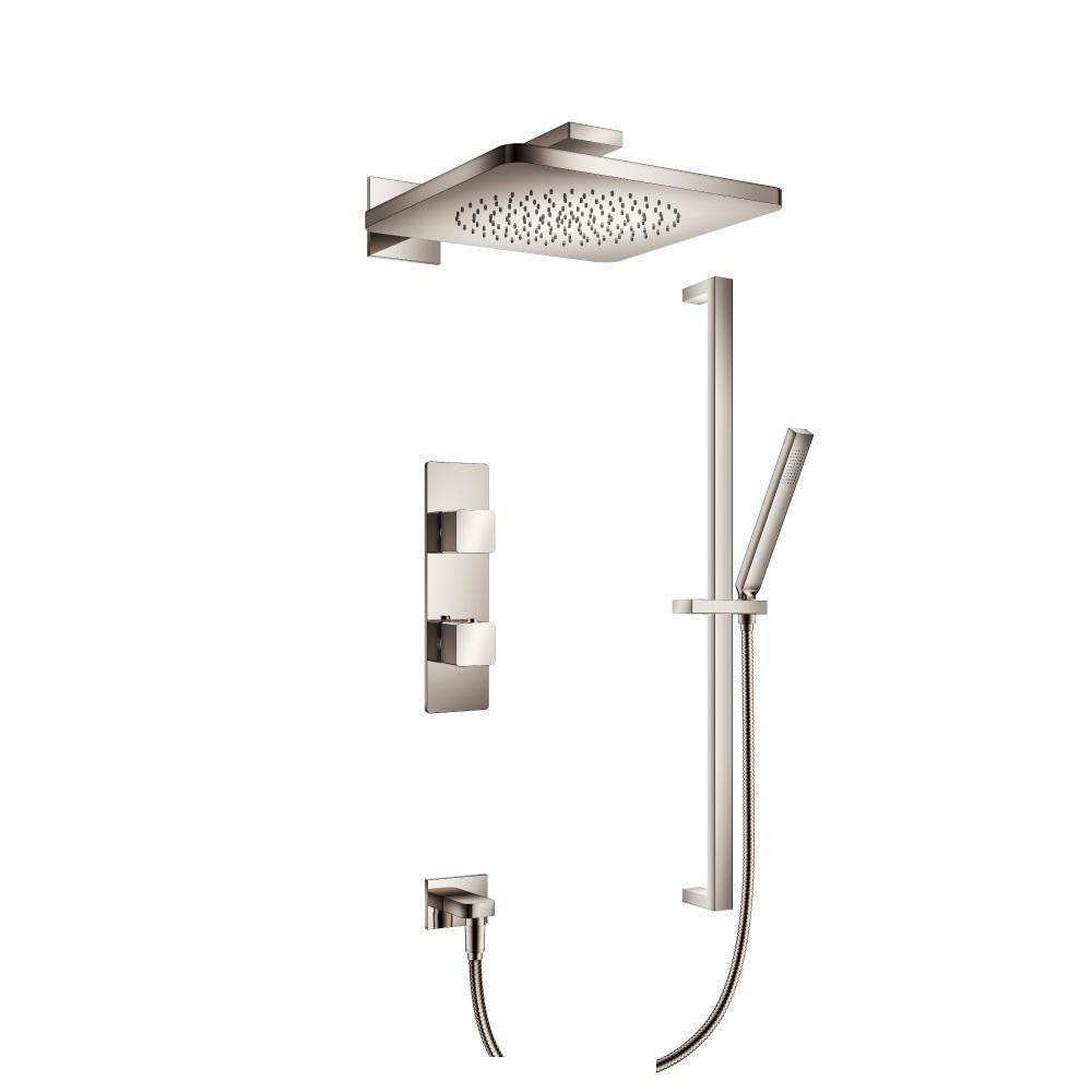 Flusso 196.7300 Two Output Shower Set With Shower Head, Hand Held And Slide Bar