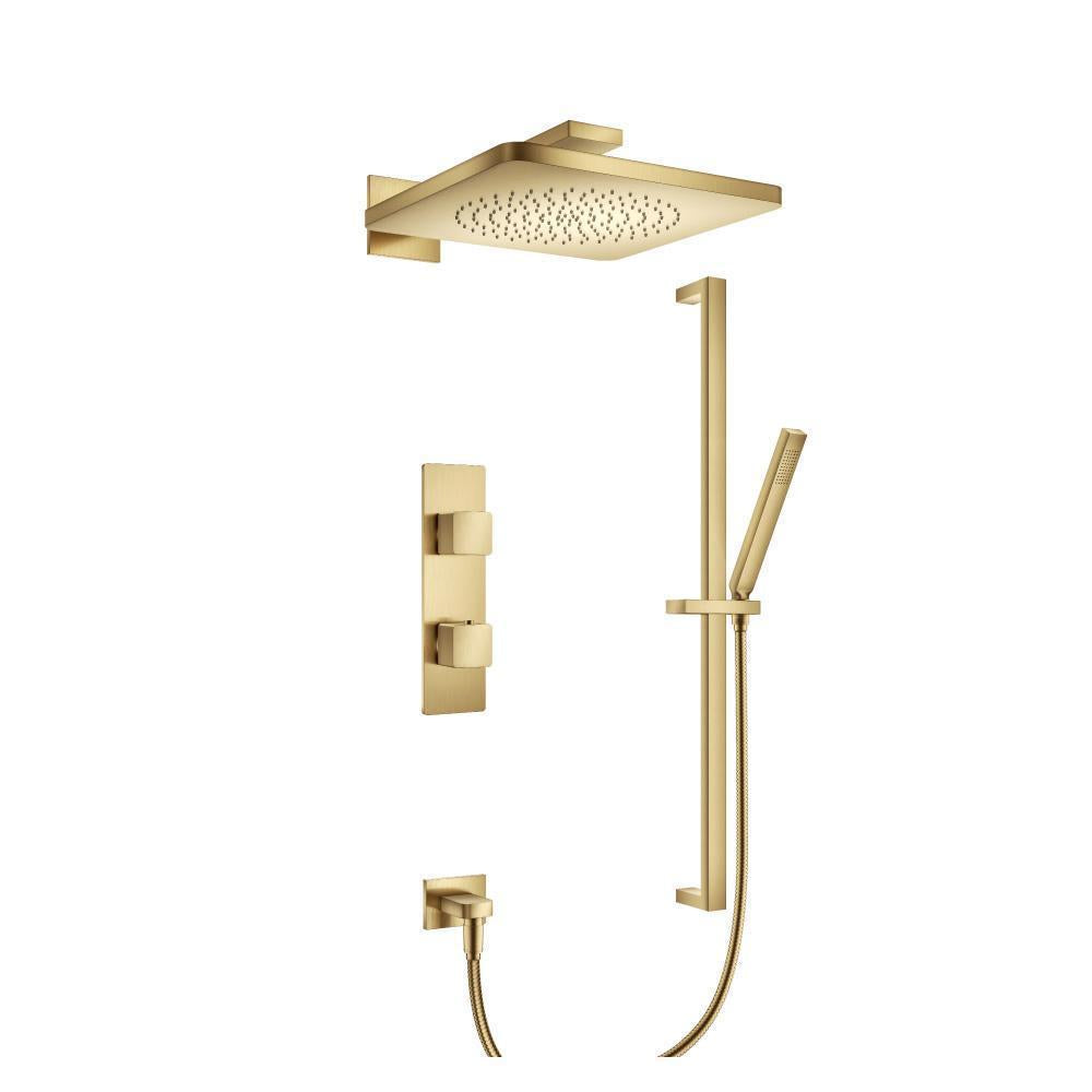 Flusso 196.7300 Two Output Shower Set With Shower Head, Hand Held And Slide Bar