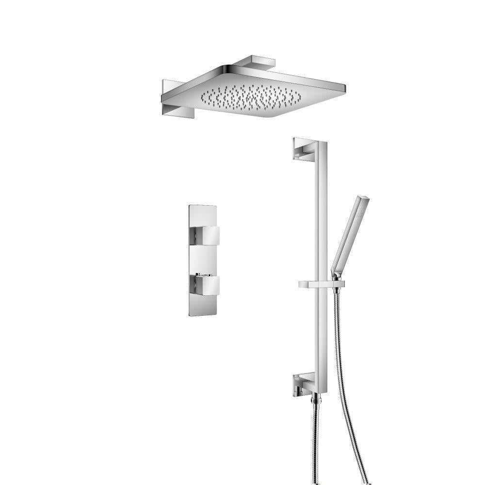 Flusso 196.7350 Two Output Shower Set With Shower Head, Hand Held And Slide Bar