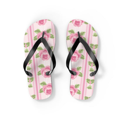 Customizable: Floral Flip Flops, Cute Summer Sandals, Beach Footwear, Vacation Essentials, Flower Printed Rubber Flip Flops