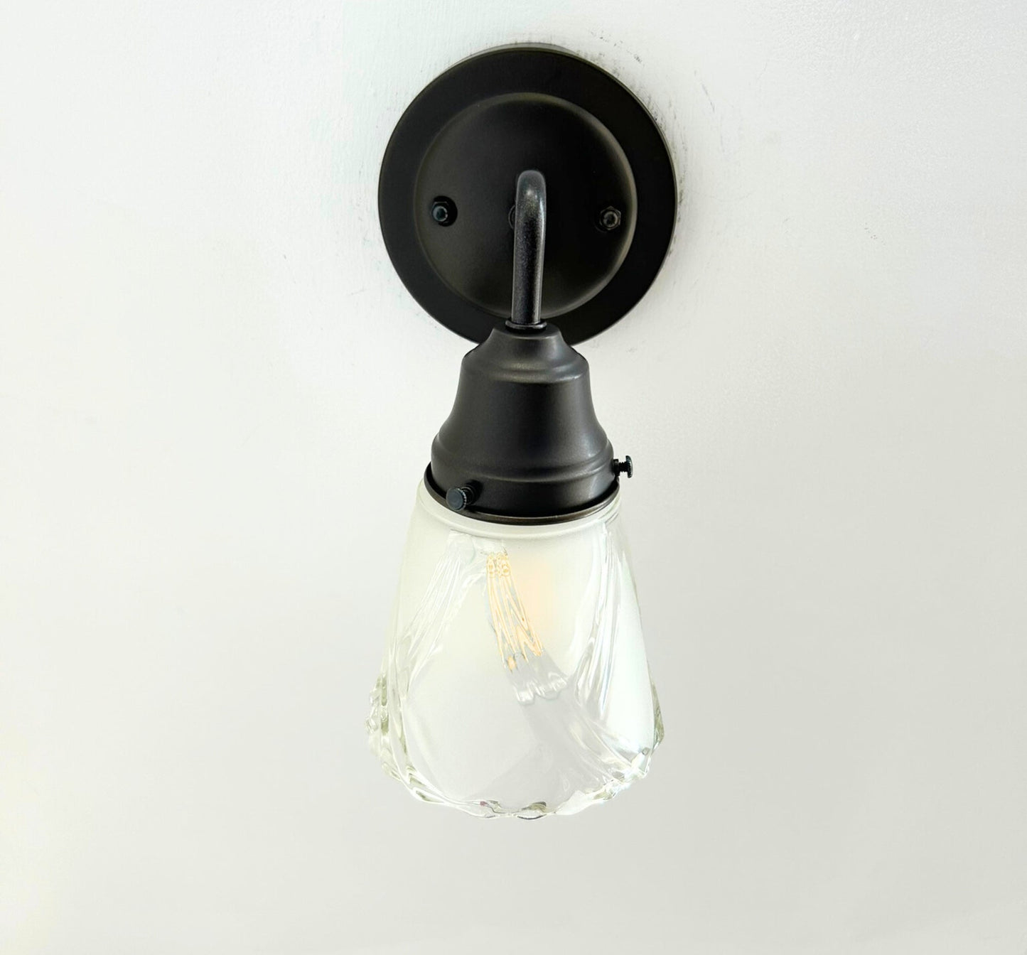 Frost and Clear Crossed Glass Wall Sconce/Pendant Light