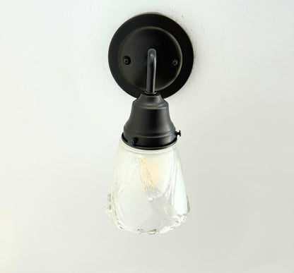 Frost and Clear Crossed Glass Wall Sconce/Pendant Light