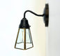 Clear Glass and Brass Wall Sconce or Pendant Light