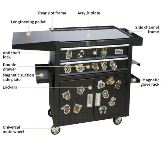 Multifunctional tattoo tool workbench tool car