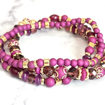 Primrose Purple Tumbler Bracelet Stack -fits 30-40oz