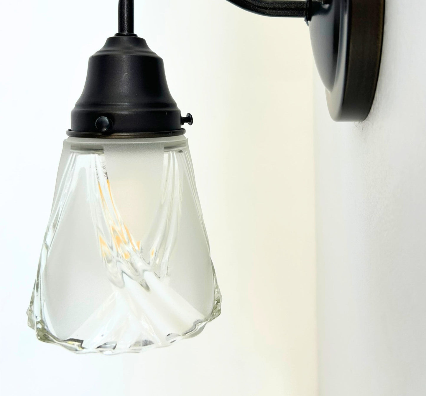 Frost and Clear Crossed Glass Wall Sconce/Pendant Light