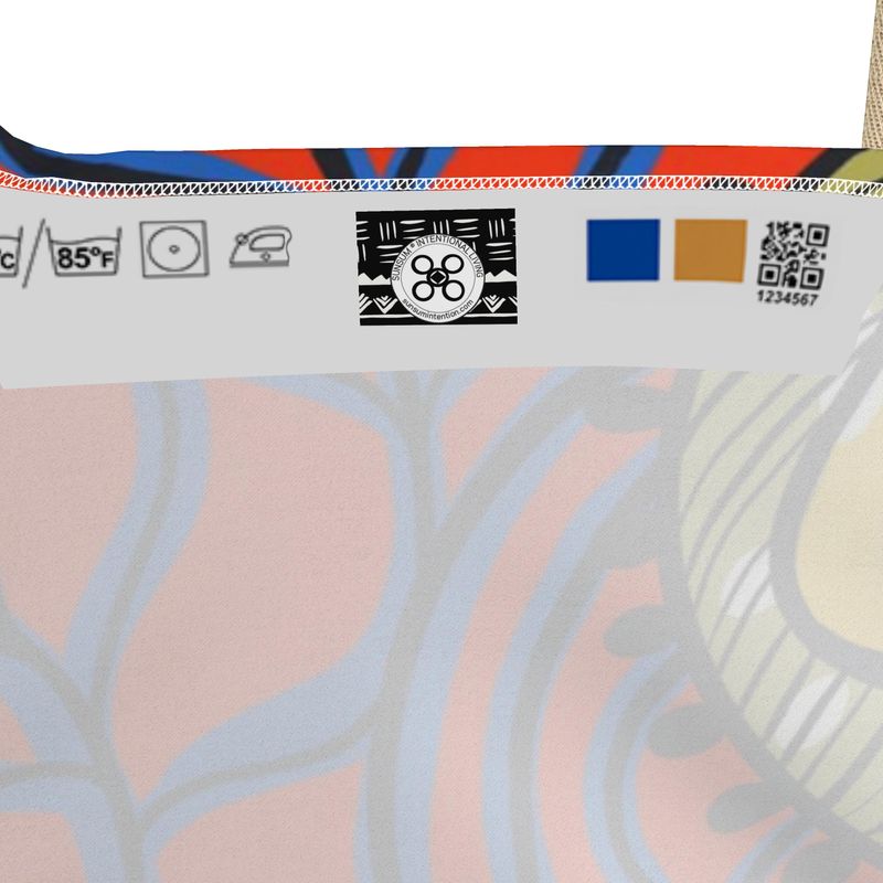 Orange & Green Ankara Print, No Pocket Apron | Aprons | Kitchen + Metal
