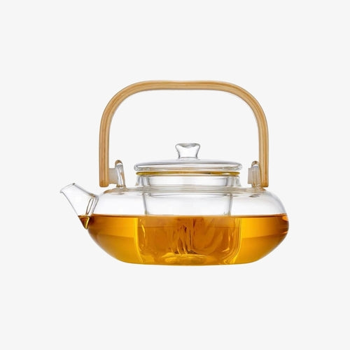 Bamboo & Borisil Glass Tea Kettle with Infuser