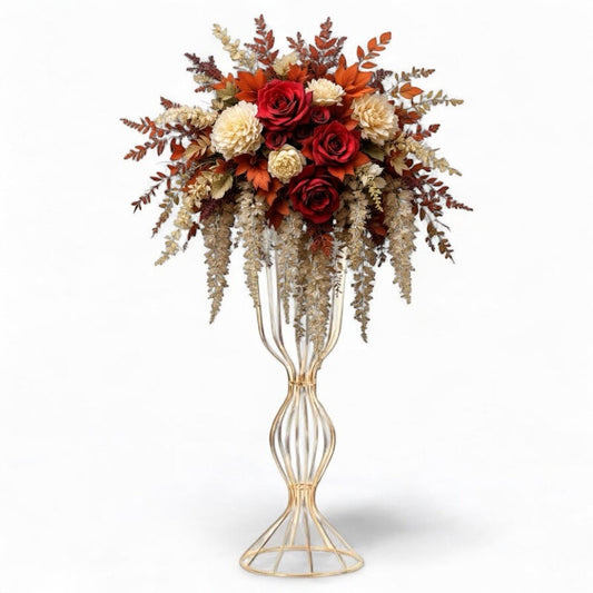 Elyss Wedding Party Table Decor - 23.6” Gold Flower Stand