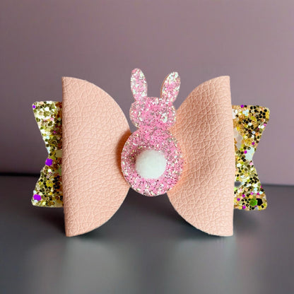 Peachy Pink Peeps Tumbler Bow