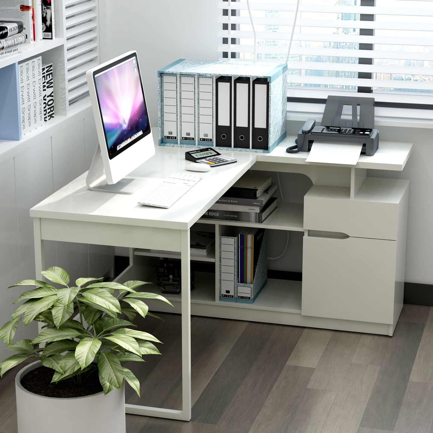 Lexi 55" L-Shaped Corner Desk