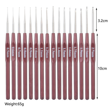 1PC 16 Sizes HooksCrochet Hook Mix 0.5mm 2.7mm