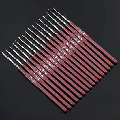 1PC 16 Sizes HooksCrochet Hook Mix 0.5mm 2.7mm