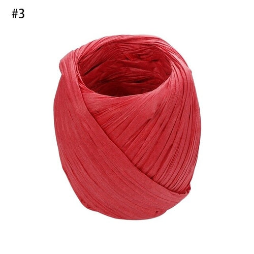 1PC Colorful 20m/roll DIY Raffia Ribbon Cord Rope