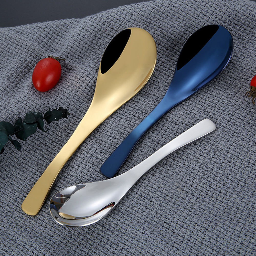 1PC Gold Plated Stainless Steel Dessert Spoon