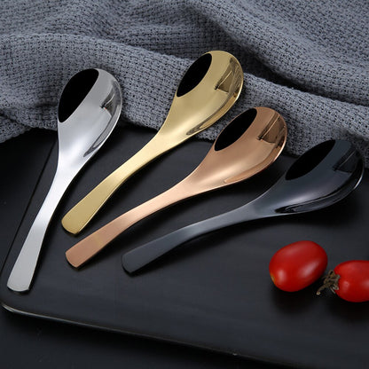 1PC Gold Plated Stainless Steel Dessert Spoon