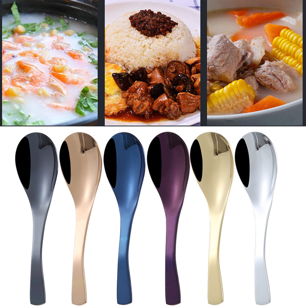 1PC Gold Plated Stainless Steel Dessert Spoon