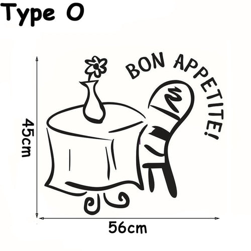 1PC Removable Black Dining Room Self adhesive