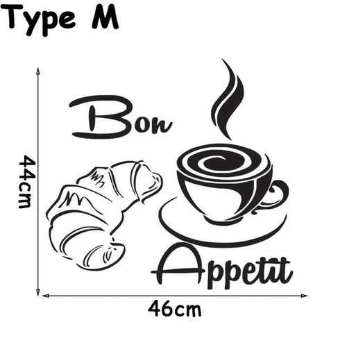 1PC Removable Black Dining Room Self adhesive