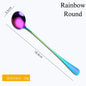 1PC Useful Rainbow Long Handled Stainless Steel
