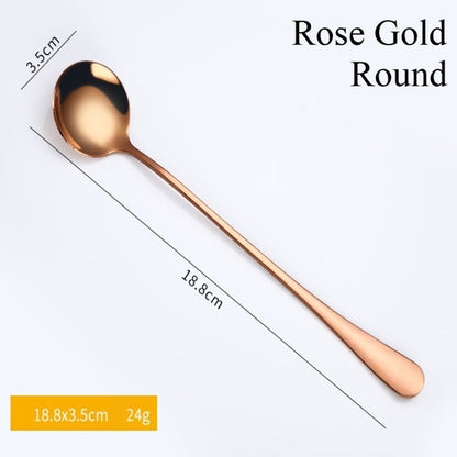 1PC Useful Rainbow Long Handled Stainless Steel