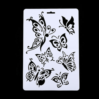 1Pc Butterfly Layering Stencils For Walls Painting