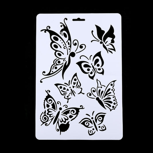 1Pc Butterfly Layering Stencils For Walls Painting