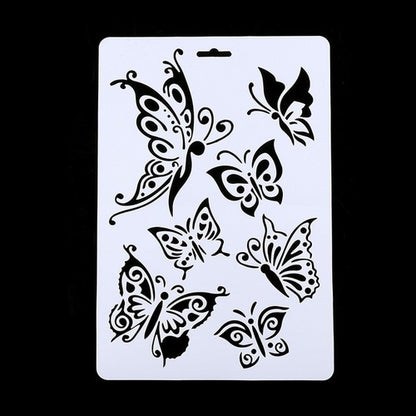 1Pc Butterfly Layering Stencils For Walls Painting