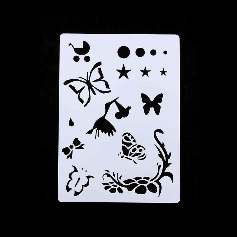 1Pc Butterfly Layering Stencils For Walls Painting