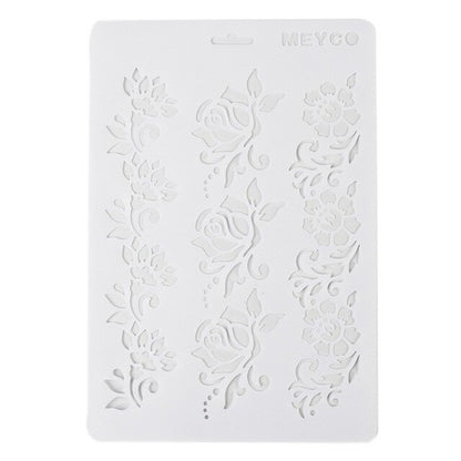 1Pc Flower Layering Stencils Painting Scrapbooking