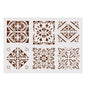 1Pc White DIY Floral Craft Layering Stencils For