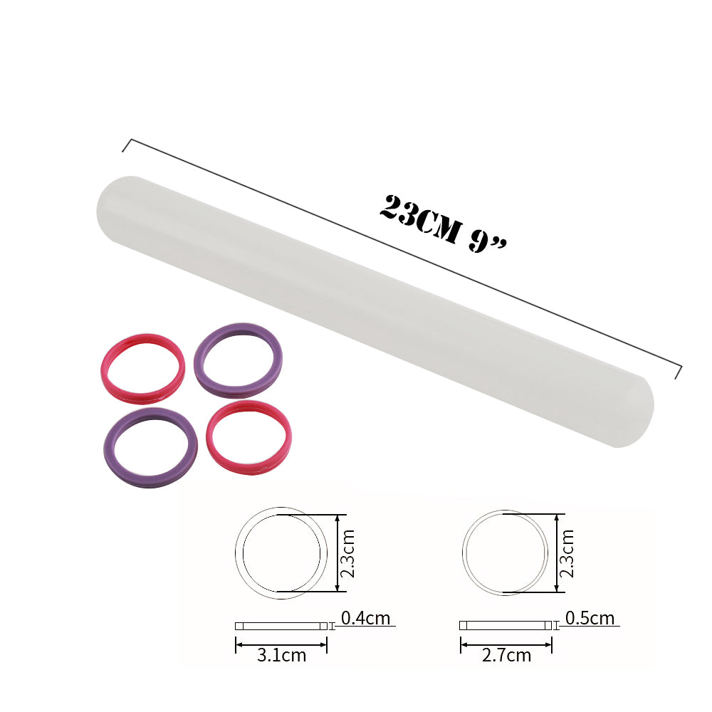 1X 9" 23cm Non stick Fondant Roller silicone