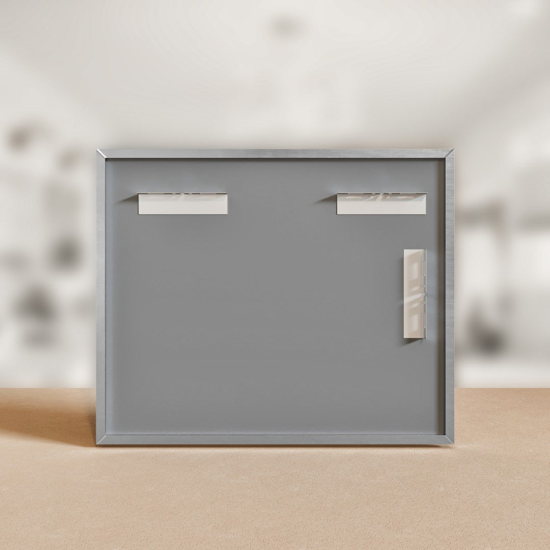 Eviva Vista Brushed Nickel Metal Framed Mirror
