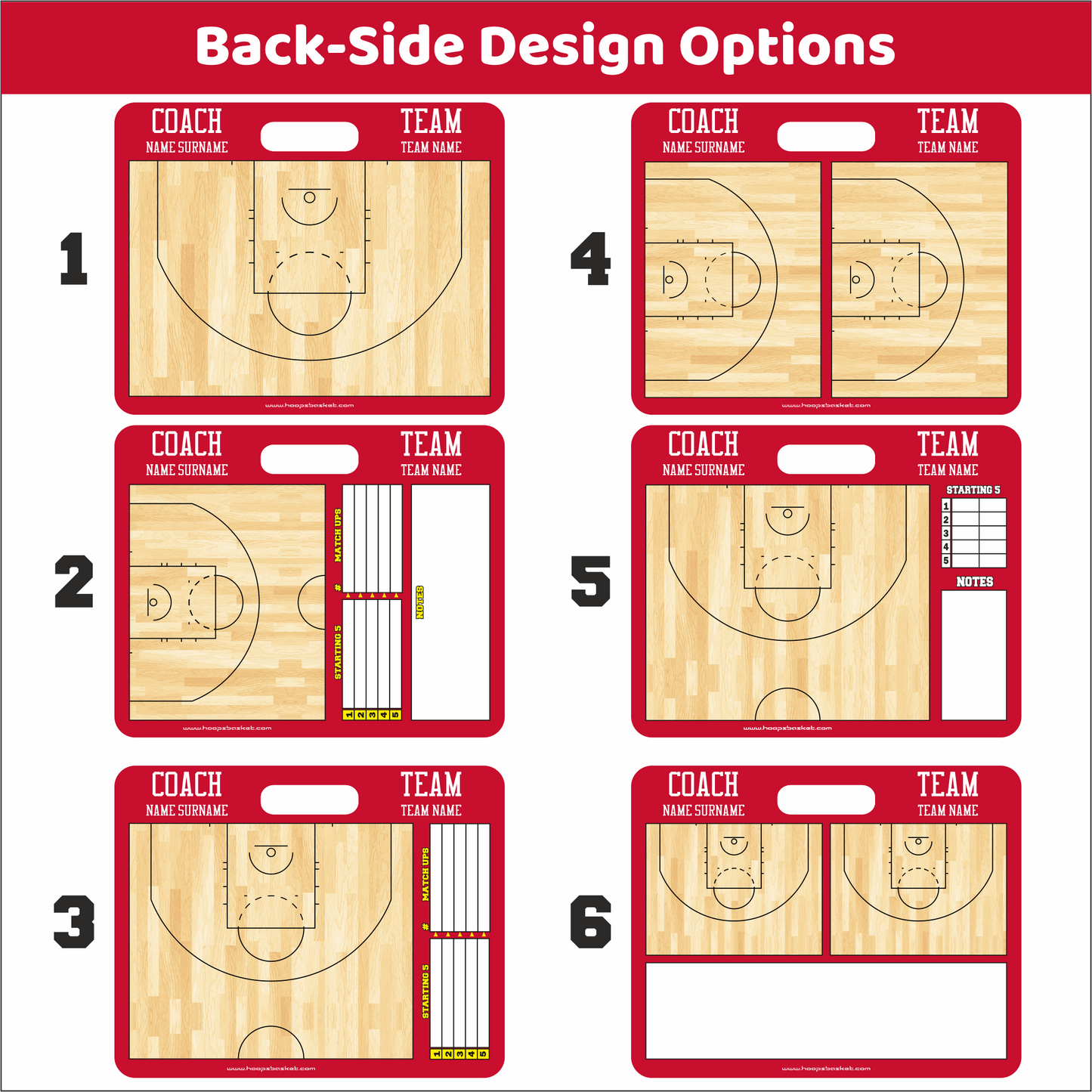 WNBA Custom American Style Magnetic Coaching Board 11.4'' x 9.4'' / 29 cm x 24 cm