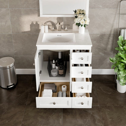 Eviva Acclaim Bath Vanity with Counter Top and Undermount Porcelain Sink (24"-30")
