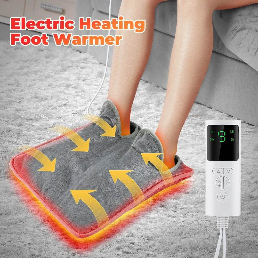 Electric Foot Heating Pad – Washable Heated Foot Warmer with Adjustable Settings