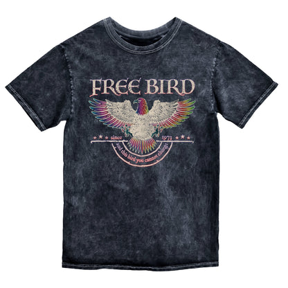 Free Bird Shirt, Mineral Wash Band TShirt, Old School Band T-shirt, Retro Music Shirt, Rock Band Tee