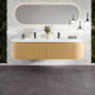 Eviva Haven Wall Mount Bath Vanity with Solid Surface Top and Integrated Sink (39"-71")