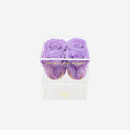 Acrylic 4 Drawer Box | Lavender Roses