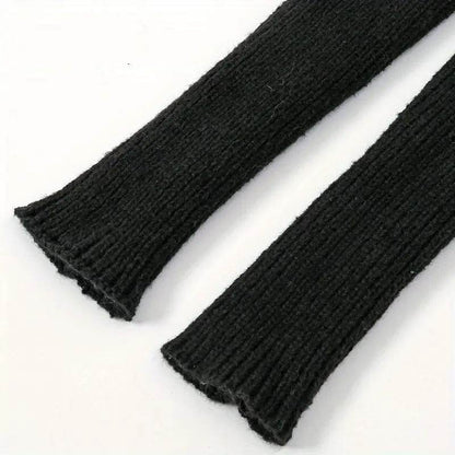 Bohemian Braided Crochet Sweater Scarf with Sleeves for Women