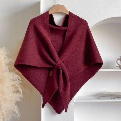 Women’s Elegant Solid Color Triangle Scarf and Casual Shawl