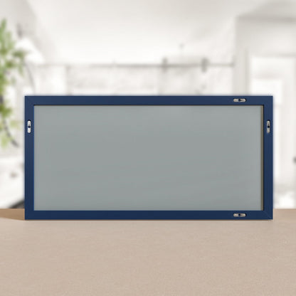 Eviva Acclaim 60" x 30" Rectangular Blue Wooden Framed Mirror
