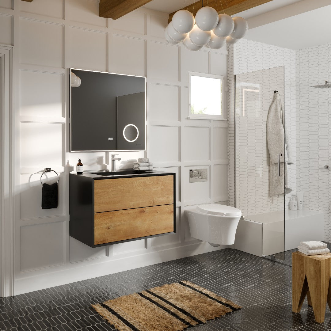 Eviva Vienna Wall Mount Bath Vanity with Acrylic Top and Integrated Sink (36"-75")