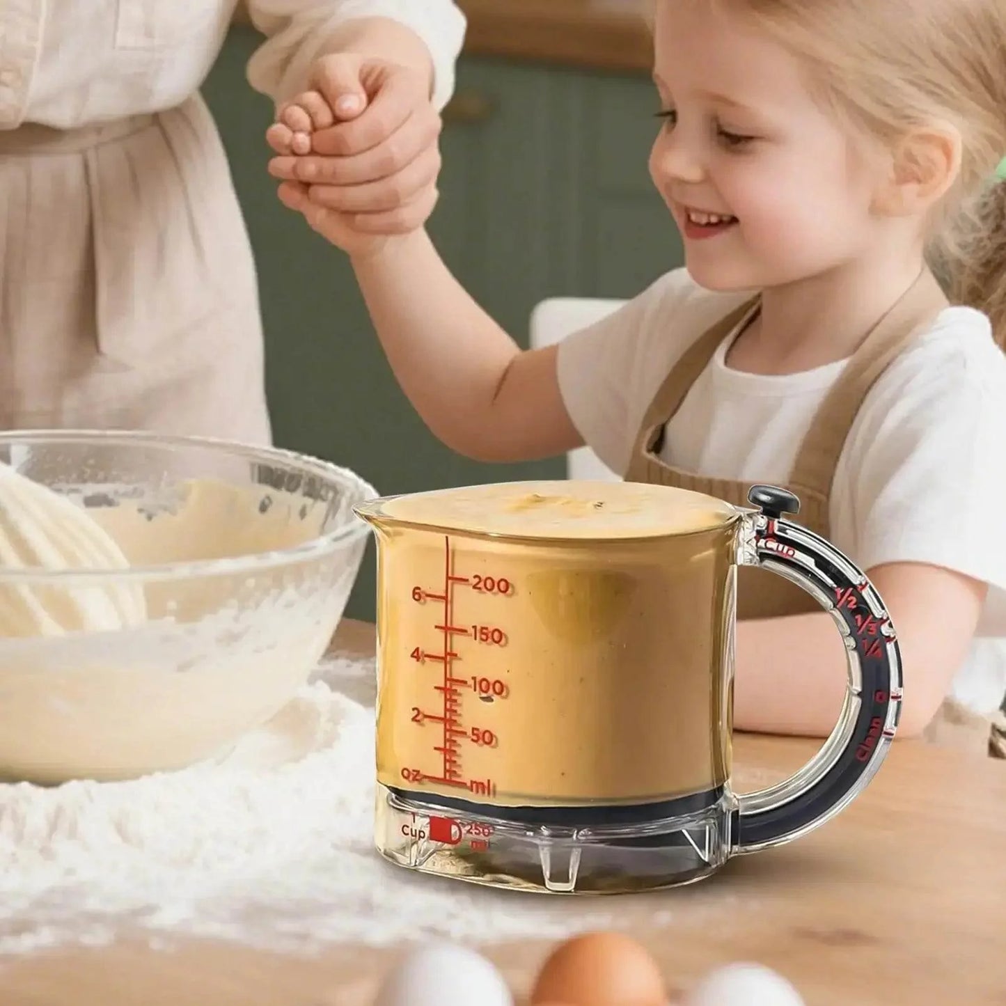 4-in-1 Adjustable Measuring Cup-Cup – One Tool, All Sizes