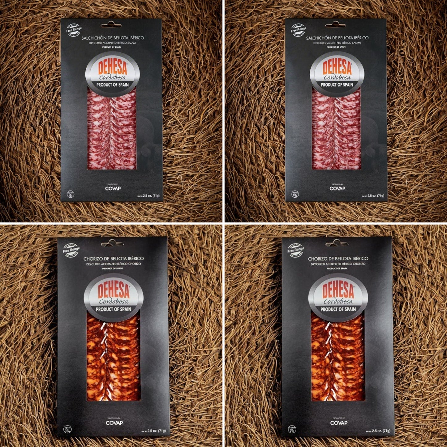 Dehesa Cordobesa® Chorizo and Salchichón de Bellota Ibérico 4 Pack