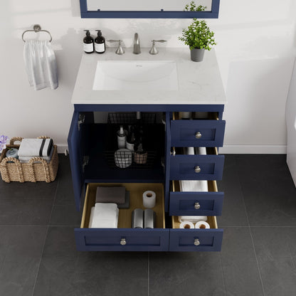 Eviva Acclaim Bath Vanity with Counter Top and Undermount Porcelain Sink (24"-30")