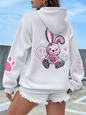 Hip Hop Oversized Printed Hoodie for Women Casual Fleece Sweatshirt
